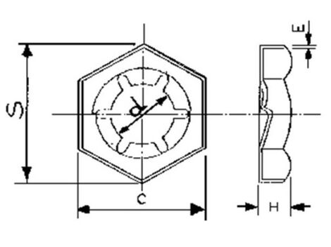 Desenho Técnico - Porcas Pall Nut - Tipo: ASTM